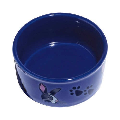 Rabbit Paw Print Petware Bowl, Assorted Colours For Small Animals