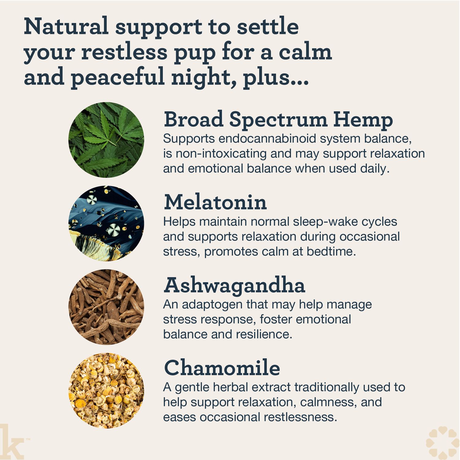 Kradle Night Time Cbd Calming Dog Chews With Melatonin, 5 Mg/Chew, 30-Ct Bag, Chicken Flavor