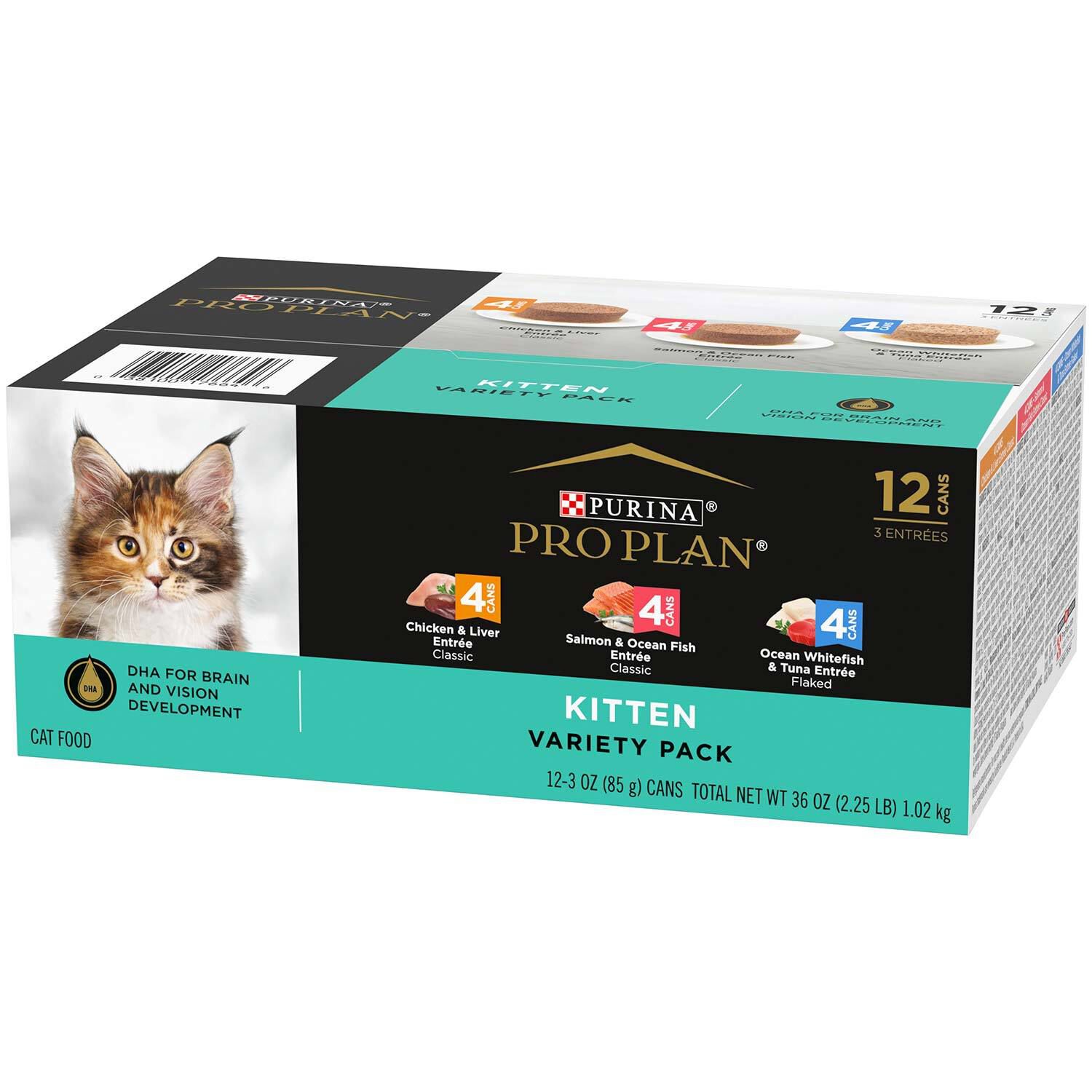 Purina Pro Plan High Protein Wet Kitten Food Variety Pack, Development Kitten Favorites - (12) 3 Oz. Cans