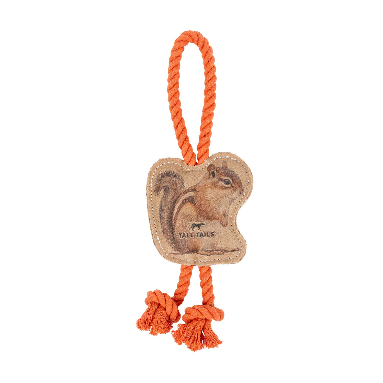 Tall Tails Natural Leather Chipmunk Tug Dog Toy, 12-Inch