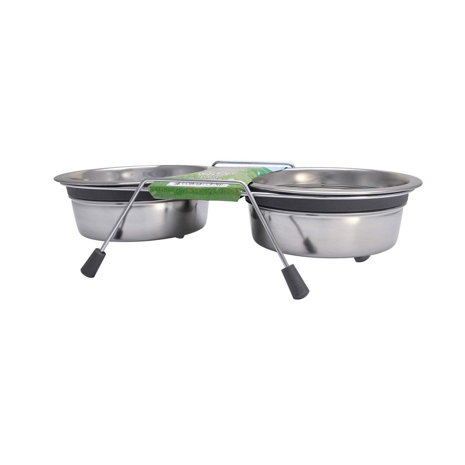 Loving Pets 1/2 Pint Silent Double Diner - Grey