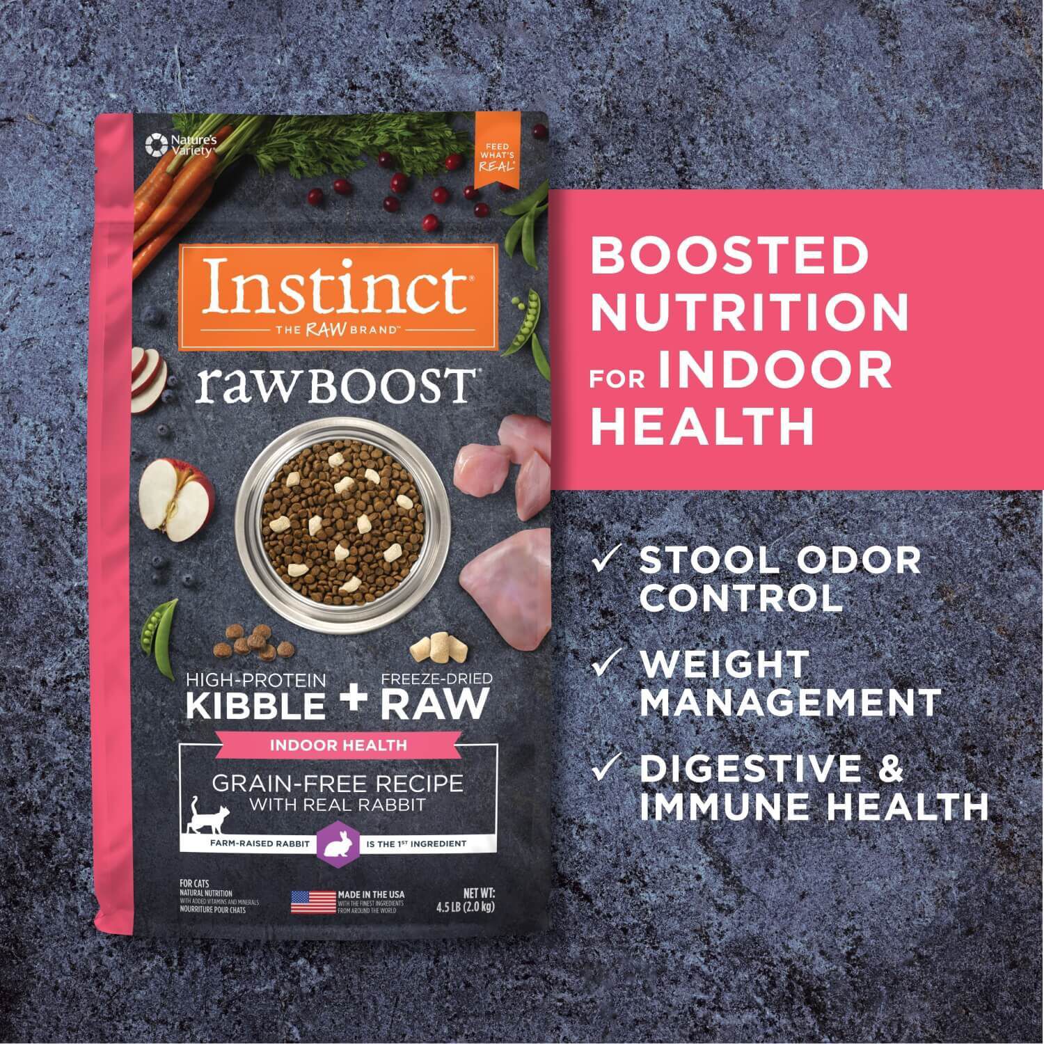 Instinct rabbit dry cat food hot sale