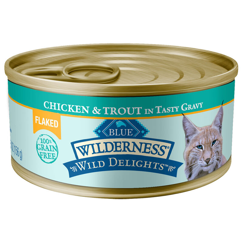 Blue Buffalo Wilderness Wild Delights Grain Free Chicken & Trout Recipe Wet Food For Adult Cats