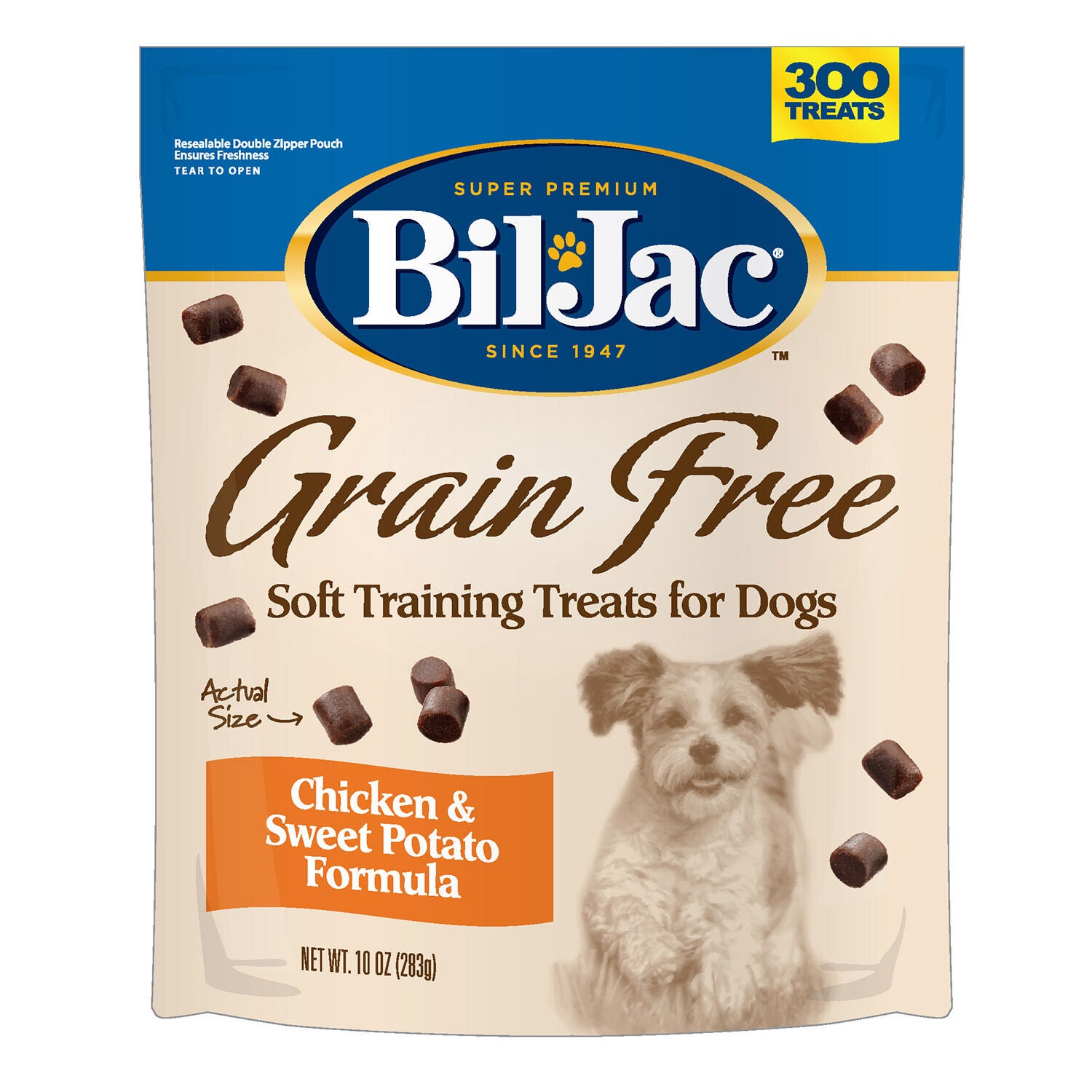Bil-Jac Grain-Free Chicken & Sweet Potato Formula Soft & Chewy Dog Treats, 10-Oz