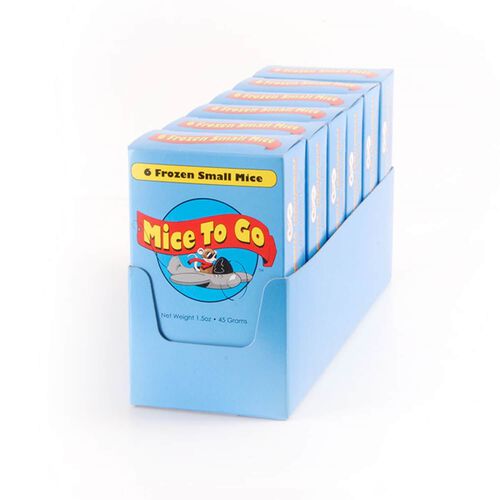 Mice To Go - Small Mice Frozen Reptile Food - 6 Per Box