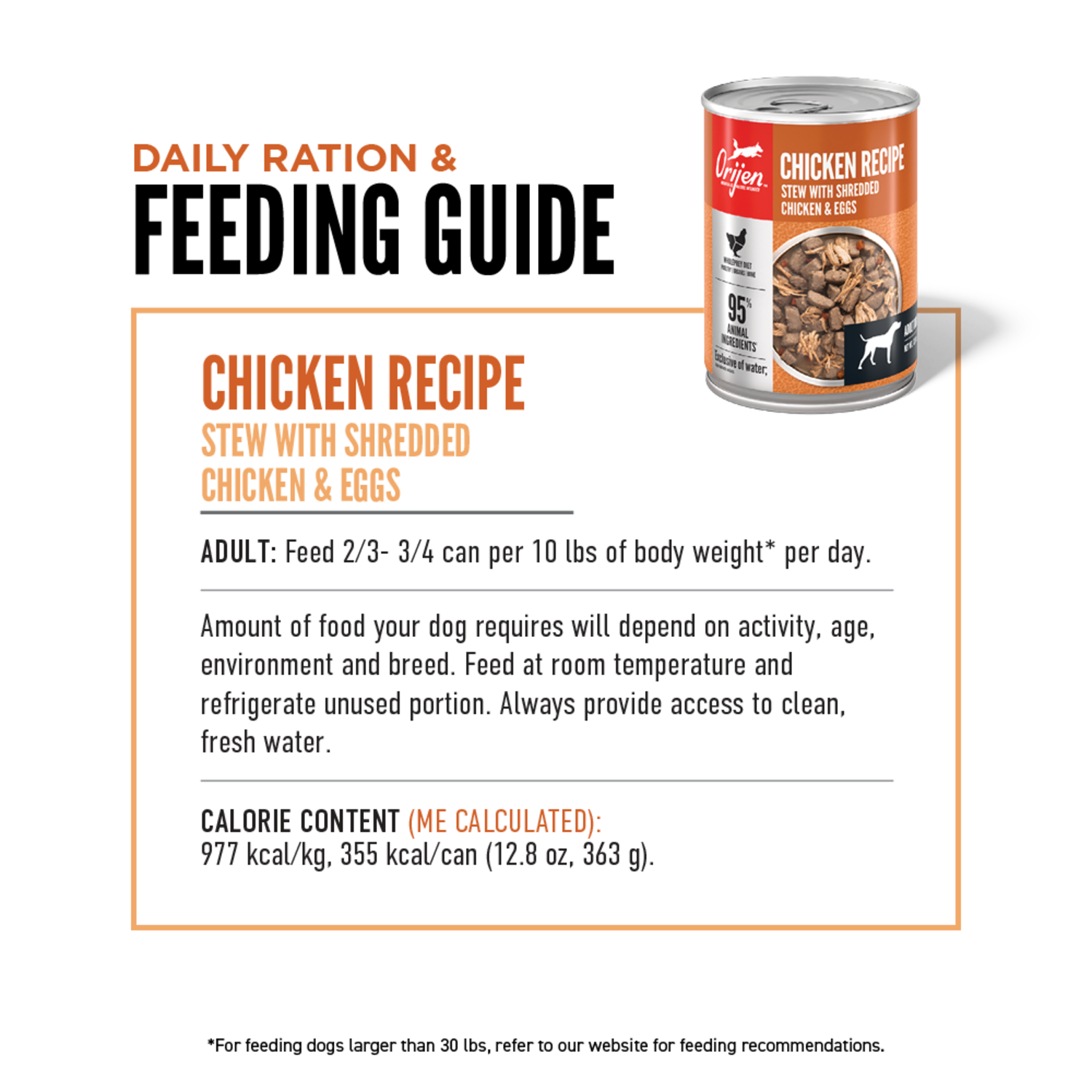 Orijen Chicken Recipe Stew With Shredded Chicken & Eggs Wet Dog Food, 12.8-Oz 12-Pack