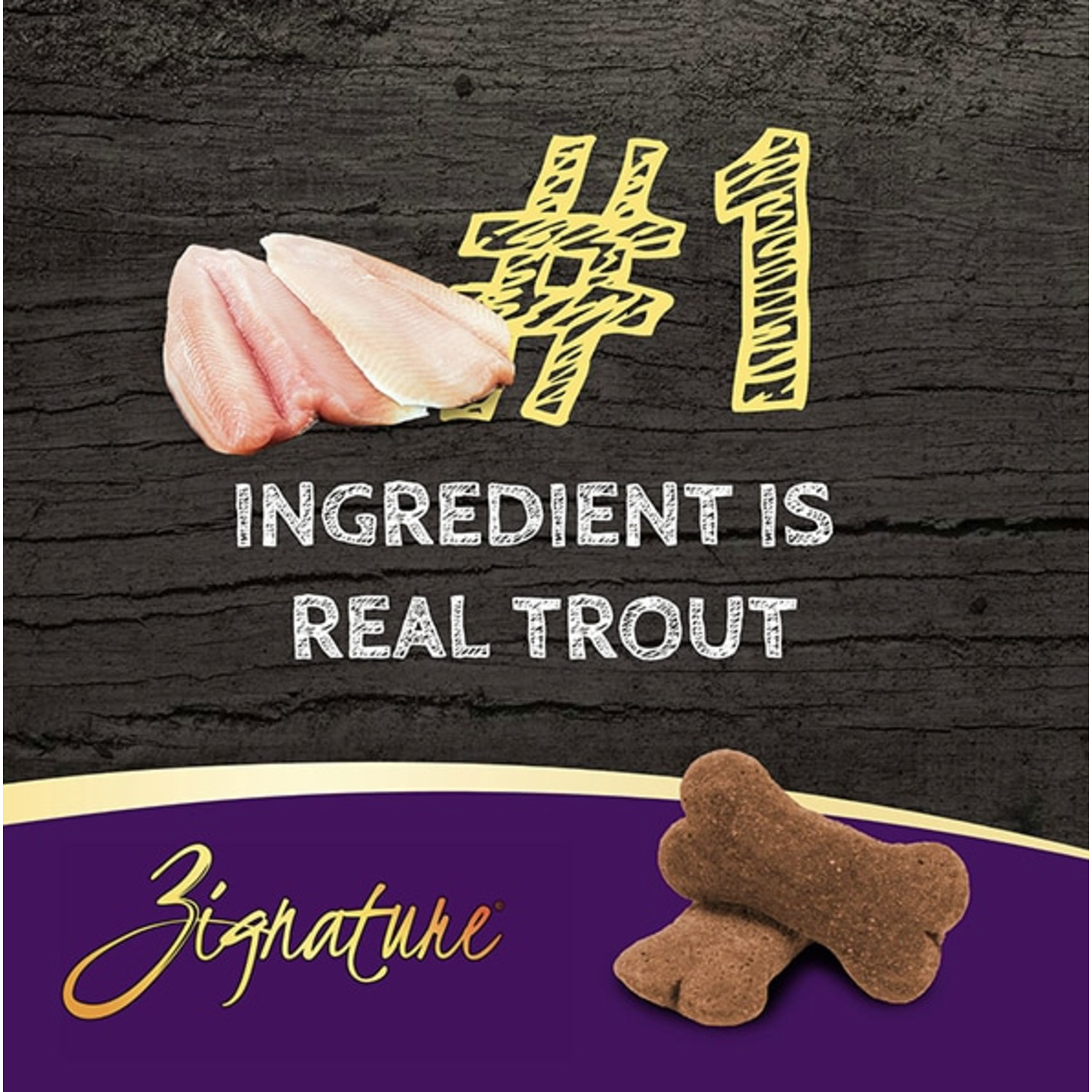 Zignature Trout Formula Ziggy Bars Biscuit Dog Treats