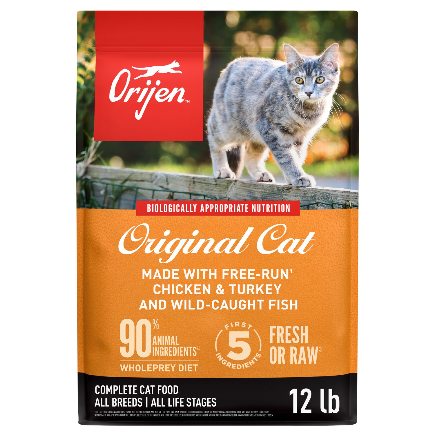 Orijen Original Cat Grain-Free High-Protein Dry Cat Food, 12-Lb Bag