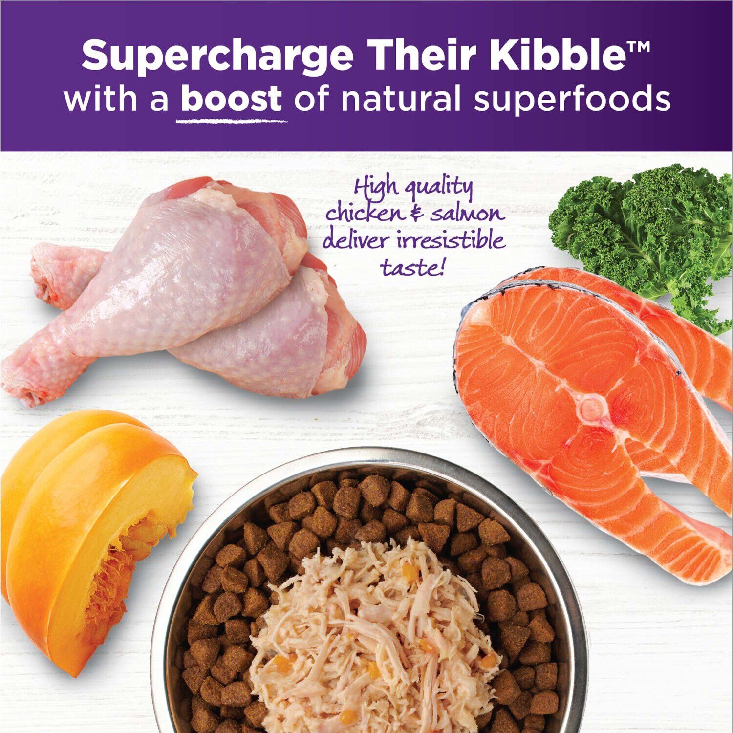 Wellness Bowl Boosters Simply Shreds Grain-Free Wet Dog Food Topper, Wild Salmon & Pumpkin, 2.8-Ounce