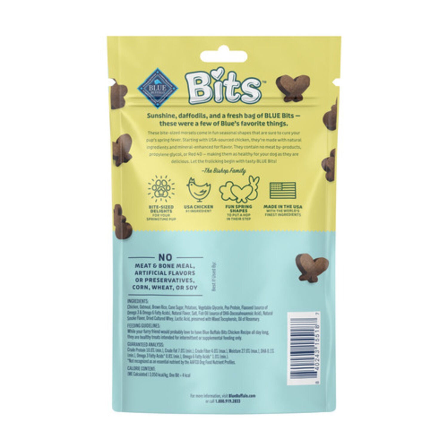 Blue Buffalo Bits Soft & Chewy Spring Dog Training Treats, Chicken Recipe, 4.5-Oz
