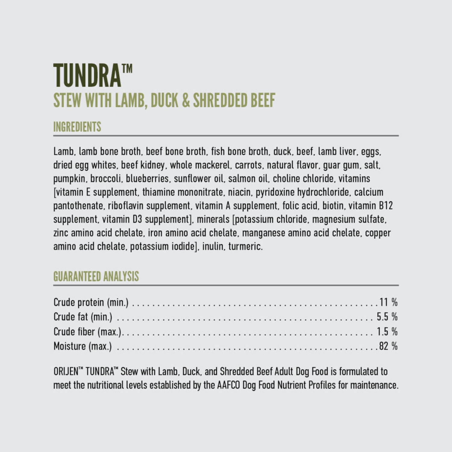 Orijen Real Meat Shreds Wet Dog Food, Tundra Stew Recipe, 12.8-Oz Cans