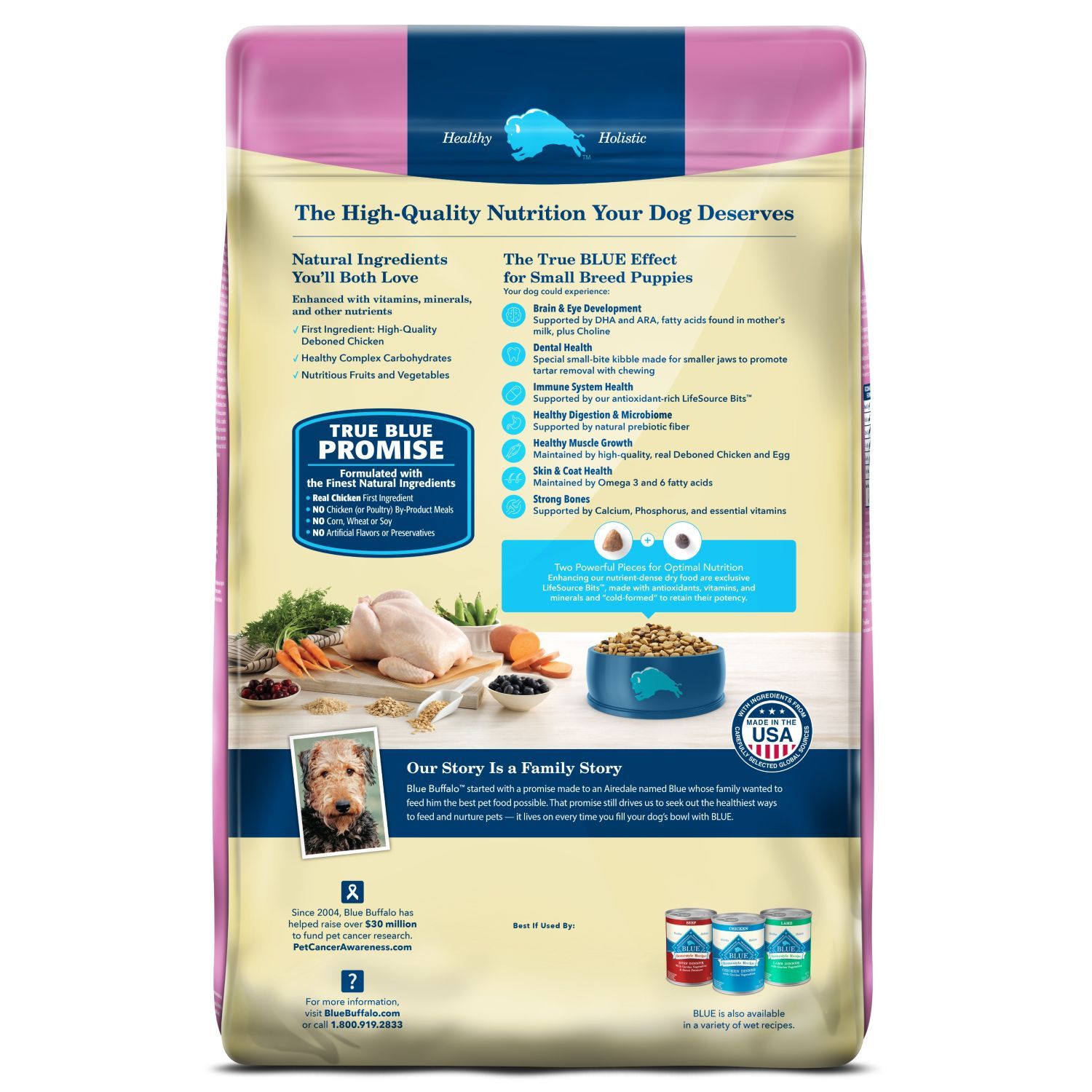 Blue Buffalo Life Protection Formula Small Breed Chicken & Oatmeal Recipe Puppy Dog Food, 5-Lb