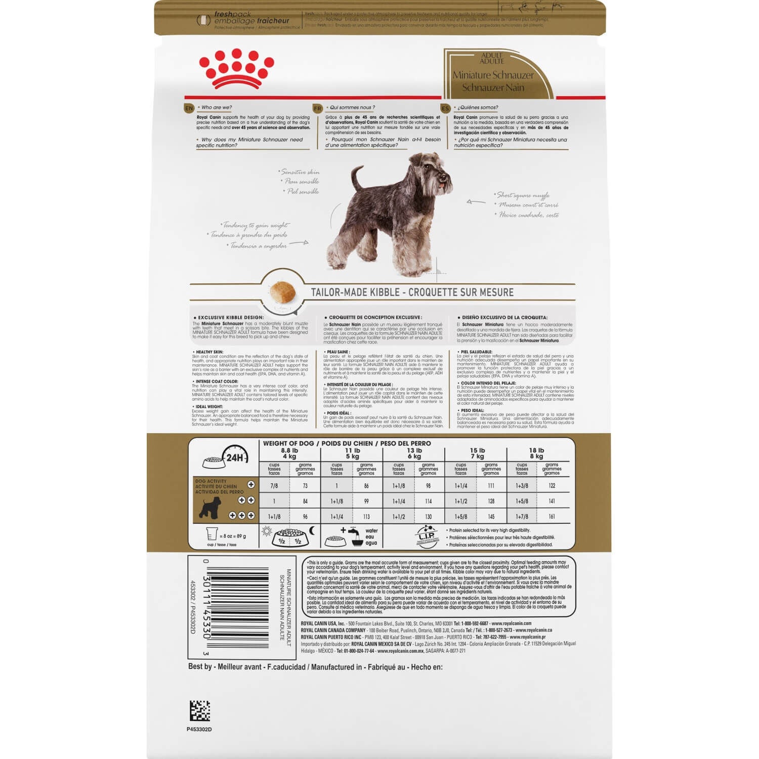 Royal Canin Miniature Schnauzer Adult Dry Dog Food, 10-Lb