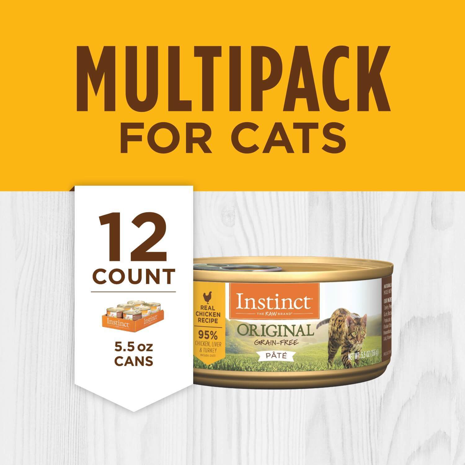 Instinct Original Grain-Free Real Chicken, Liver & Turkey Recipe Pate Wet Cat Food