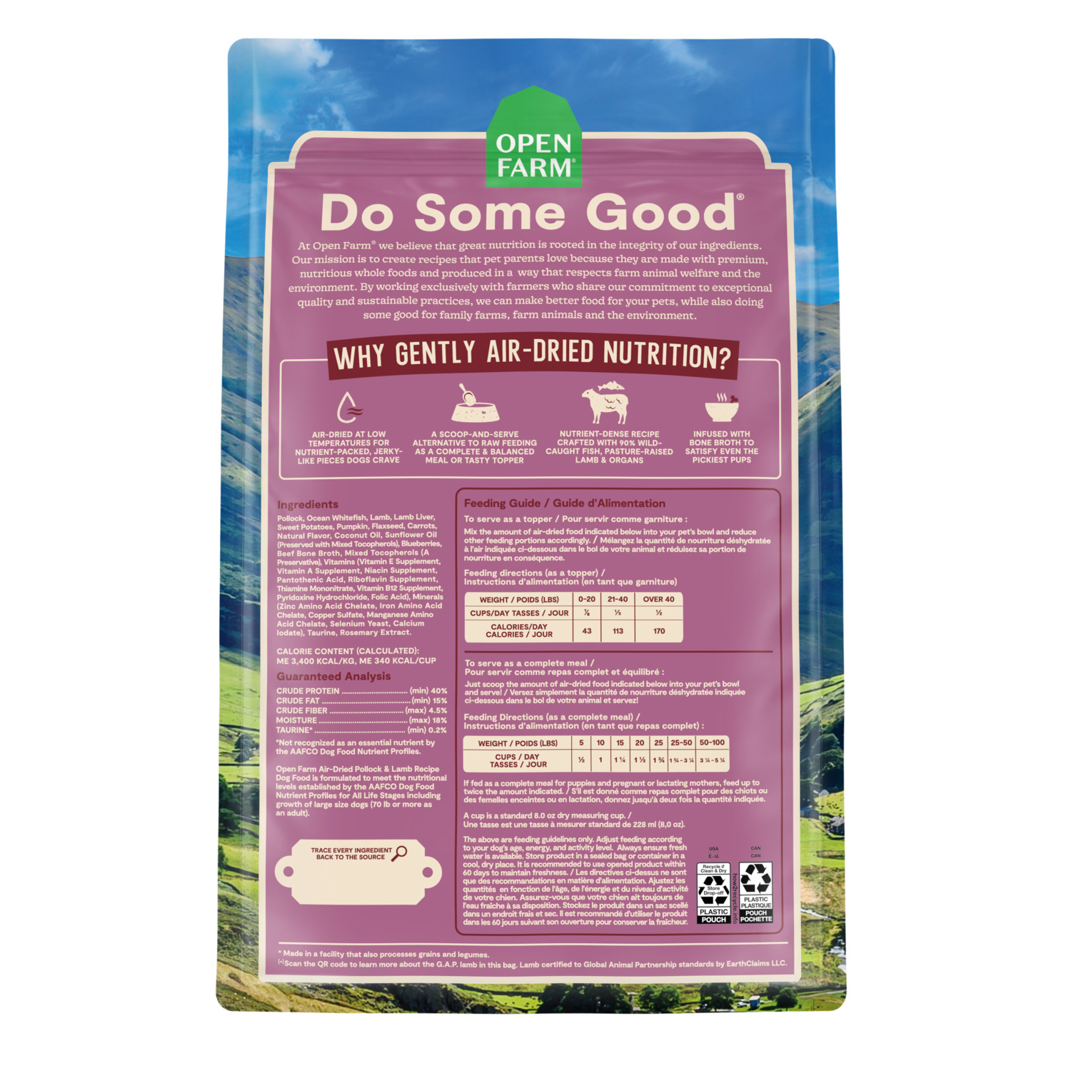 Open Farm Air Dried Dog Food, Pollock & Lamb Recipe, 16Oz