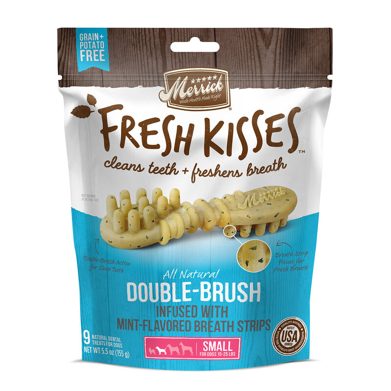 Fresh Kisses Mint Strips Small Dog Treats image number 1