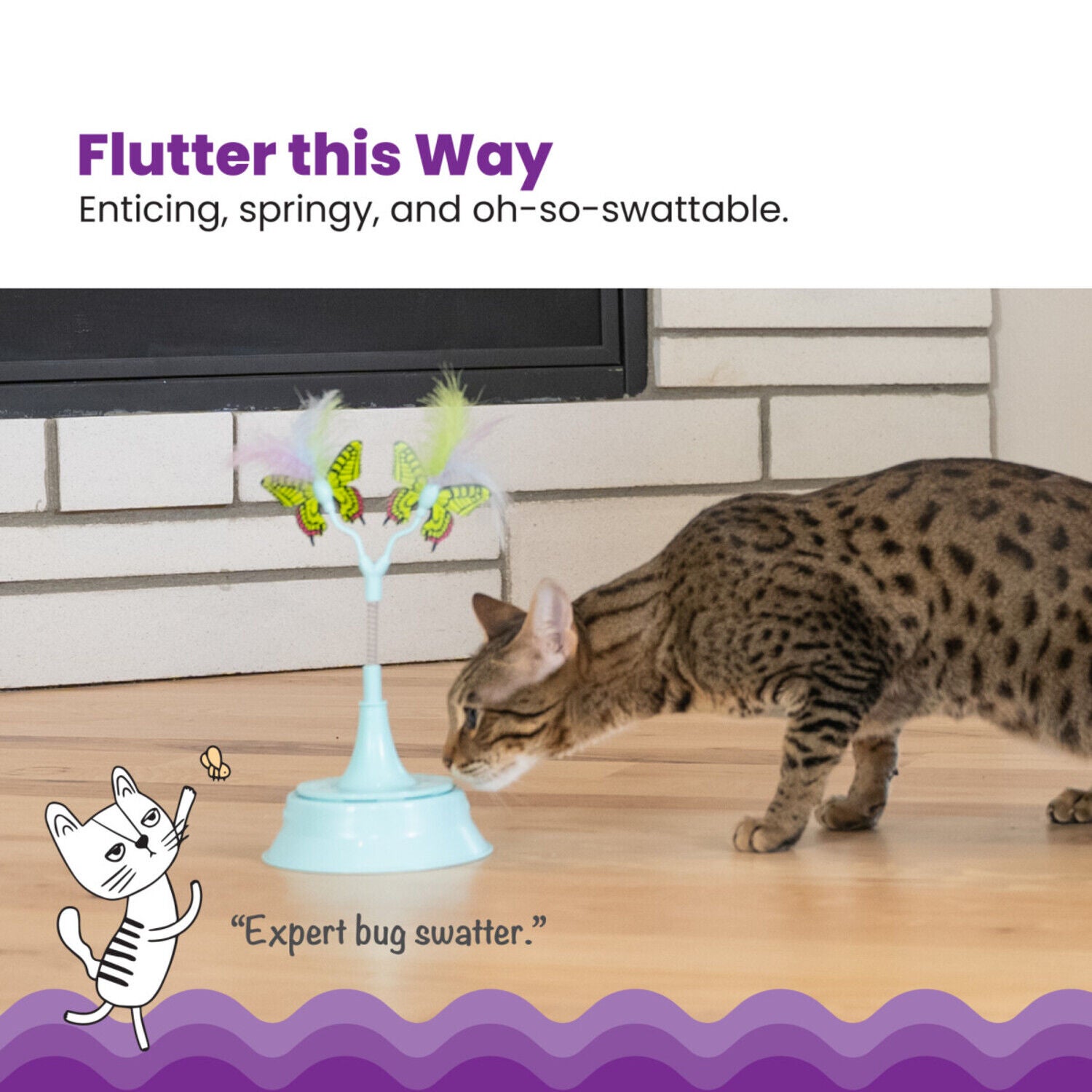 Catstages 2-In-1 Flutter Bug Interactive Cat Toy