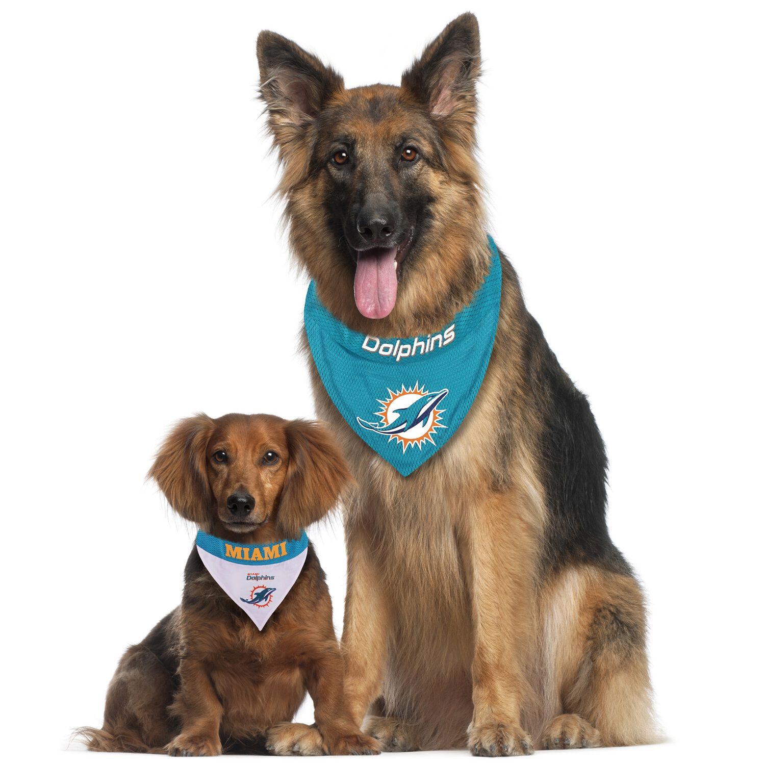 Pet First Miami Dolphins Reversible Dog Bandana, Large