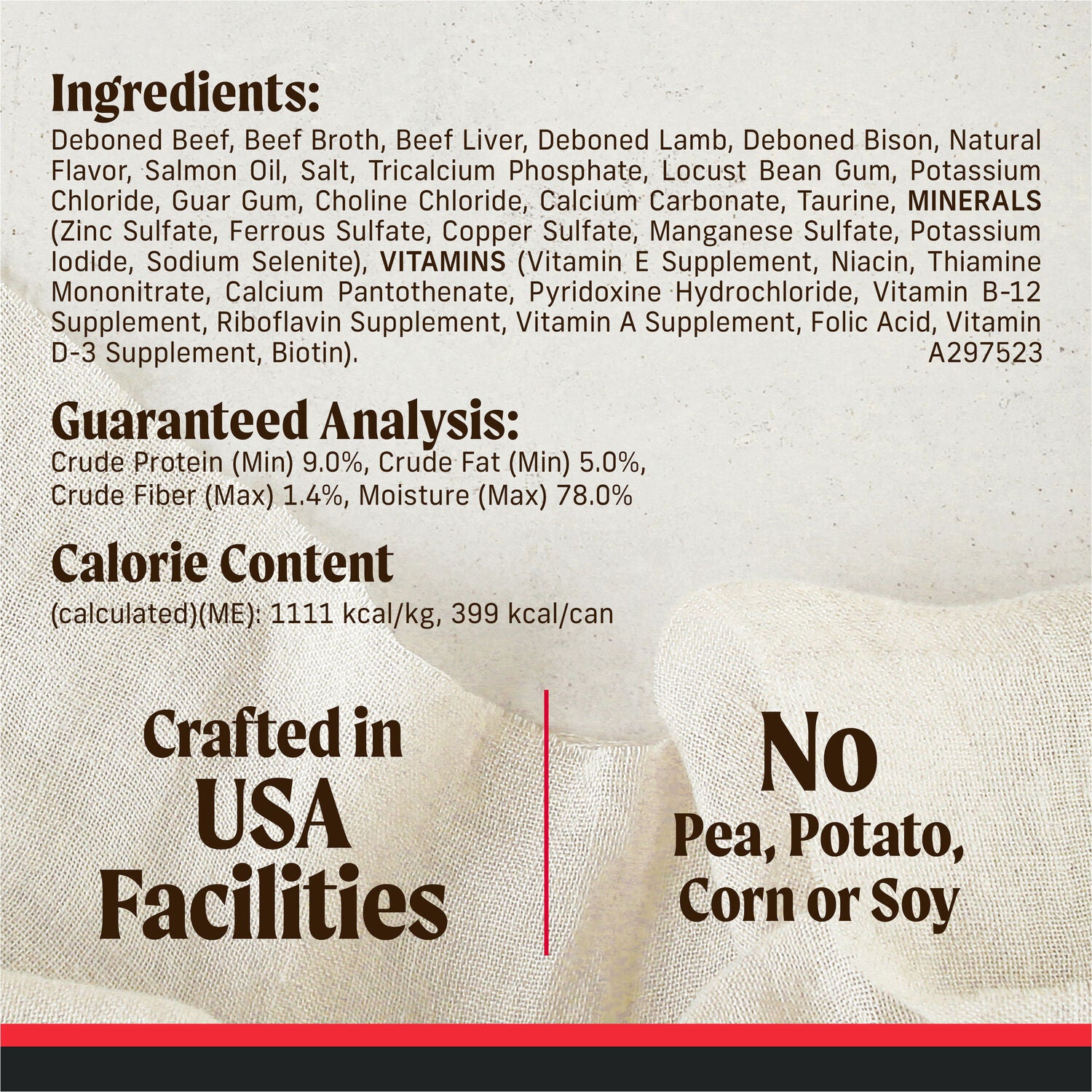 Merrick Grain-Free Premium And Natural Wet Dog Food, Real Beef, Lamb, & Bison Recipe, 12.7-Oz Can
