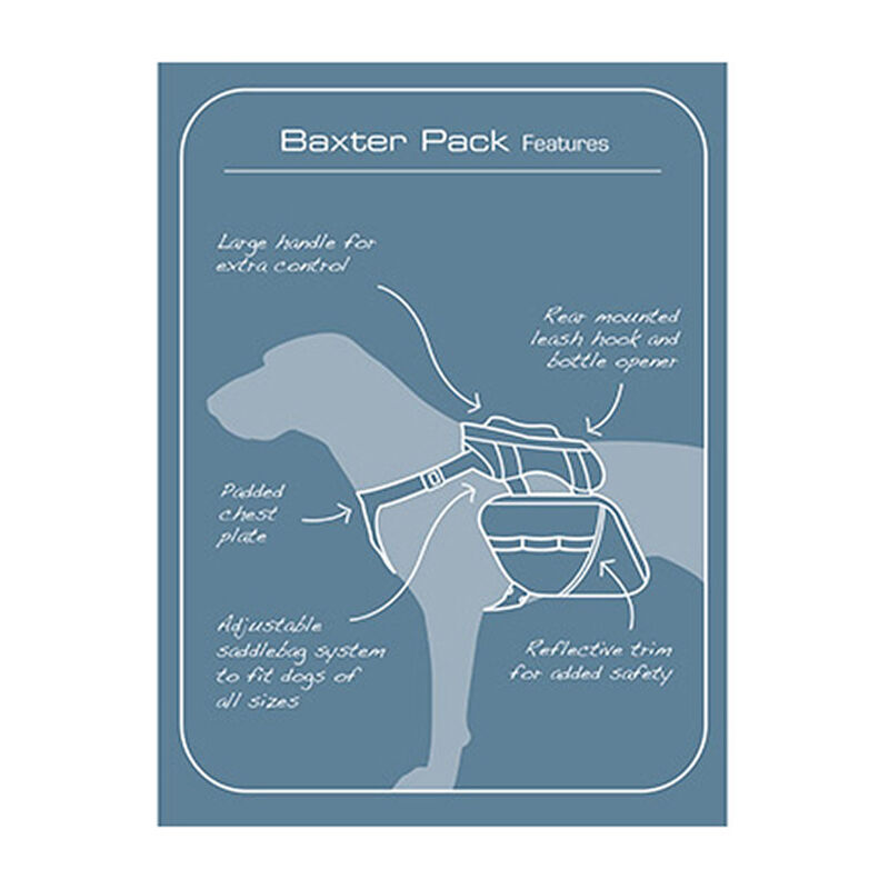 Kurgo Baxter Blue Dog Backpack, Large