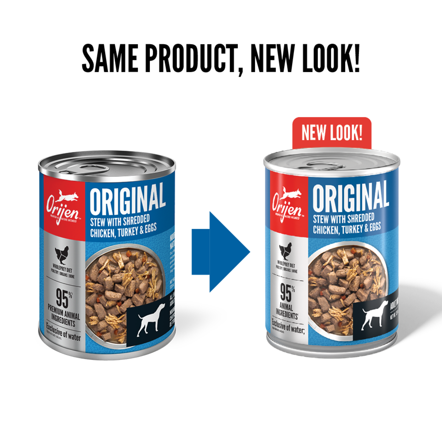 Orijen Original Stew With Shredded Chicken, Turkey & Eggs Wet Dog Food, 12.8-Oz