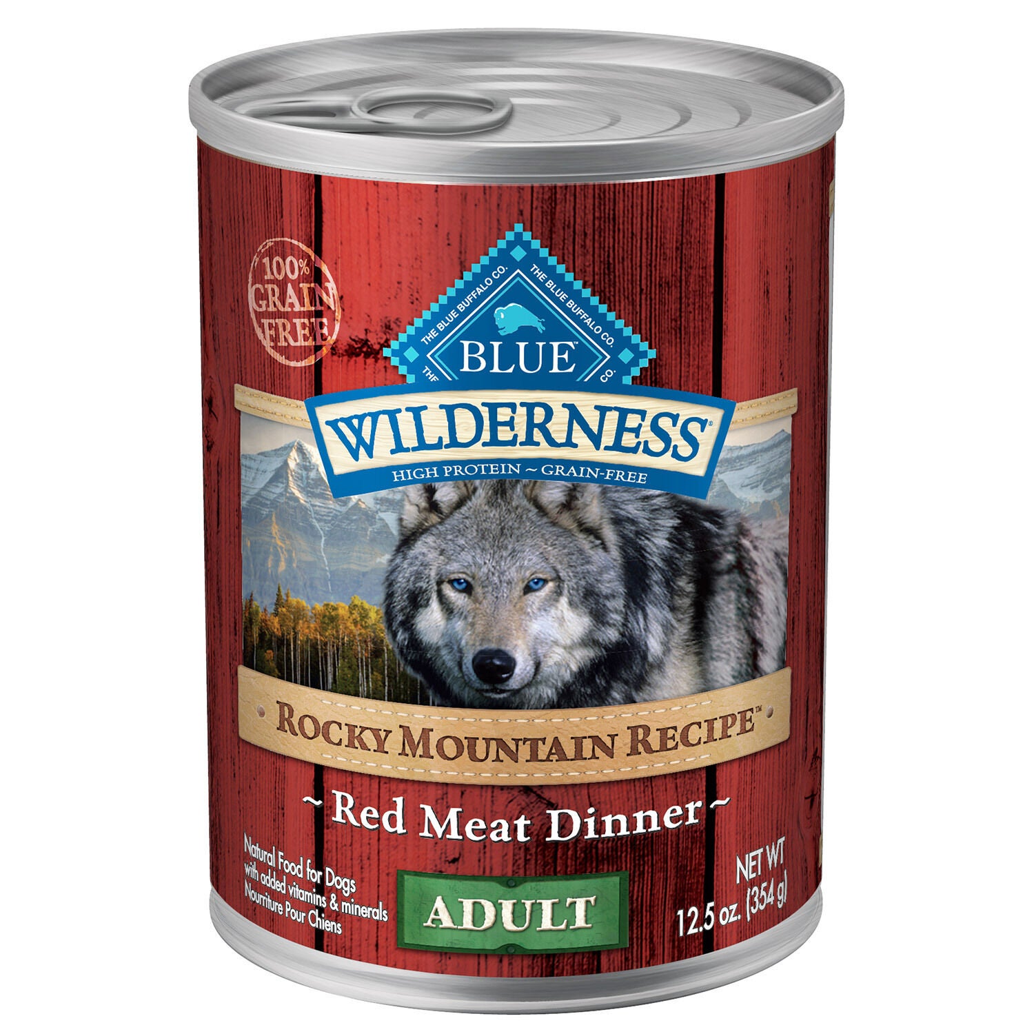 Blue Buffalo Wilderness Rocky Mountain Recipe Red Meat Dinner Adult Grain-Free Canned Dog Food