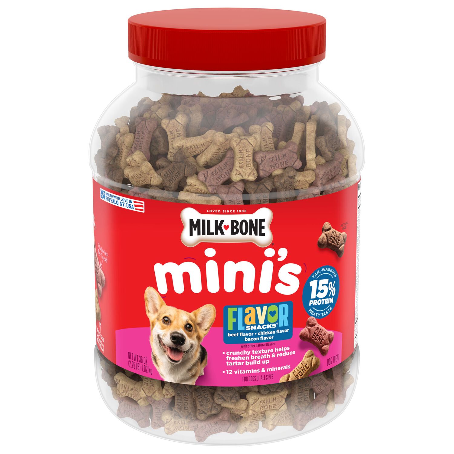 Milk-Bone Flavor Snacks Mini&rsquo;S Crunchy Biscuits Dog Treats