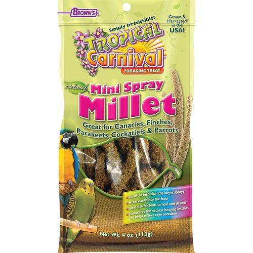 Tropical Carnival Natural Mini Spray Millet Pet Bird Treat