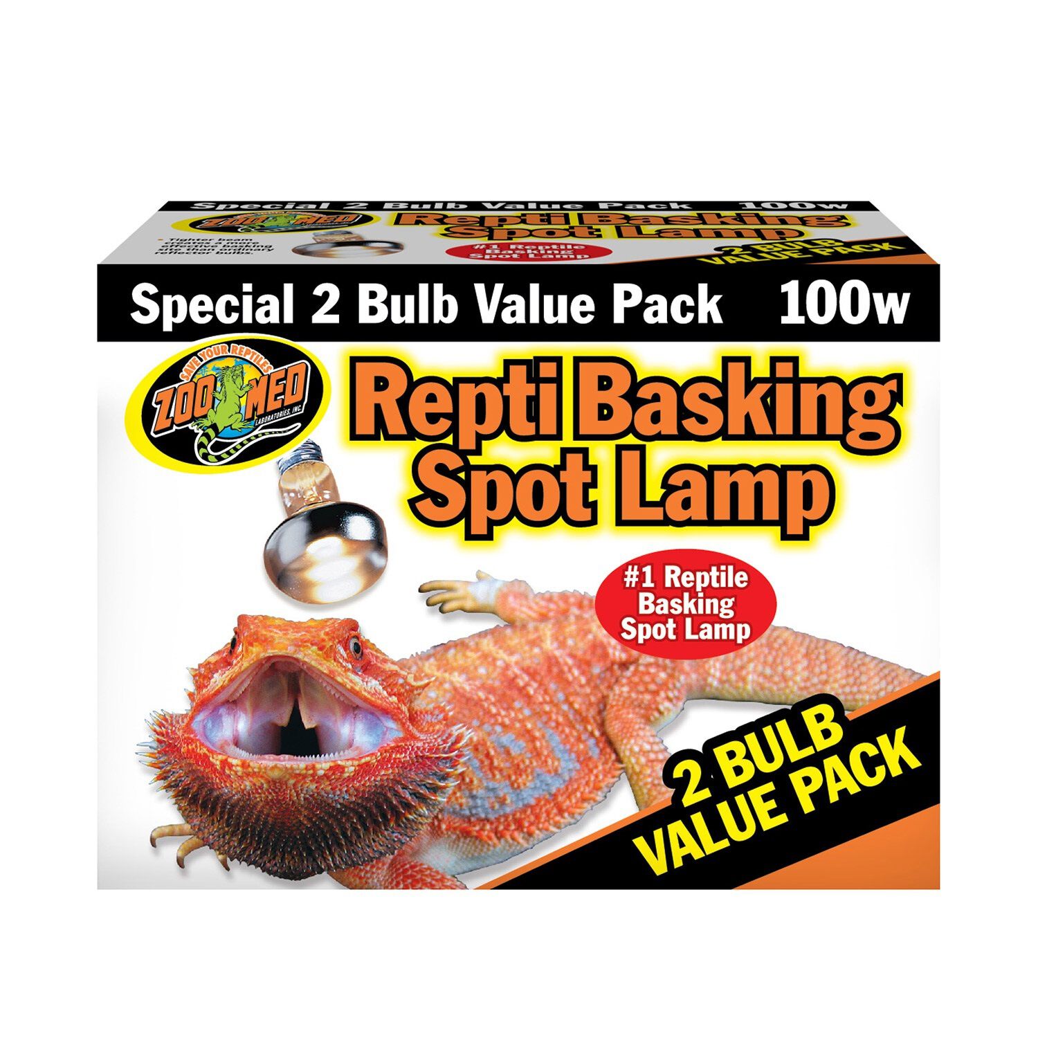 Zoo Med Repti Basking Spot Lamp For Reptiles - Value Pack, 125-Watts