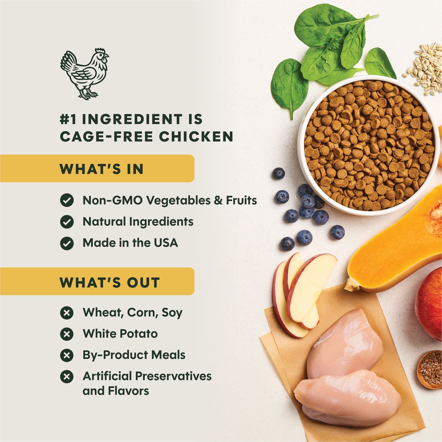 Instinct Be Natural Chicken & Brown Rice Dry Dog Food, 25-Lb Bag
