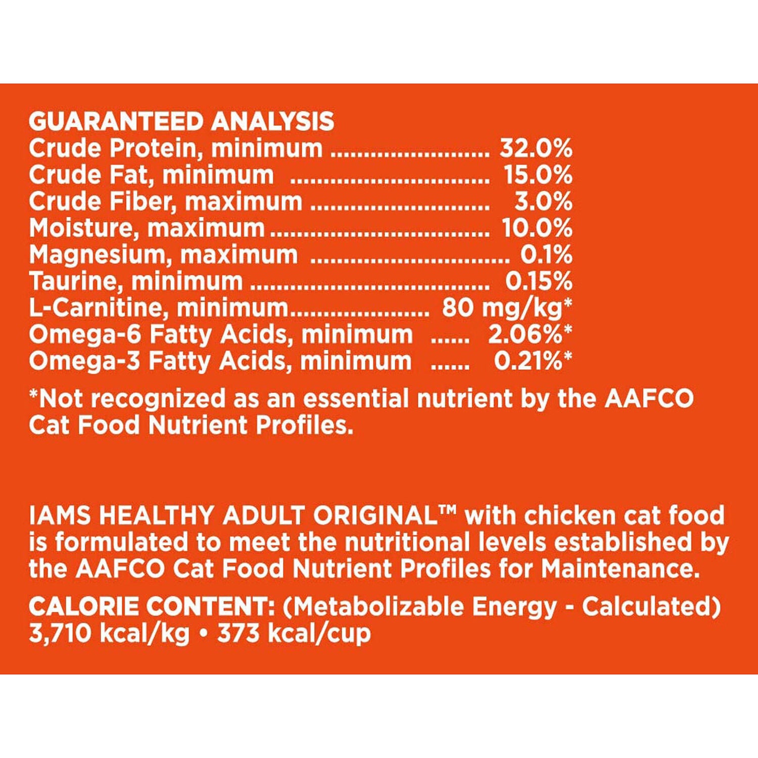 Iams 2025 maximum calorie