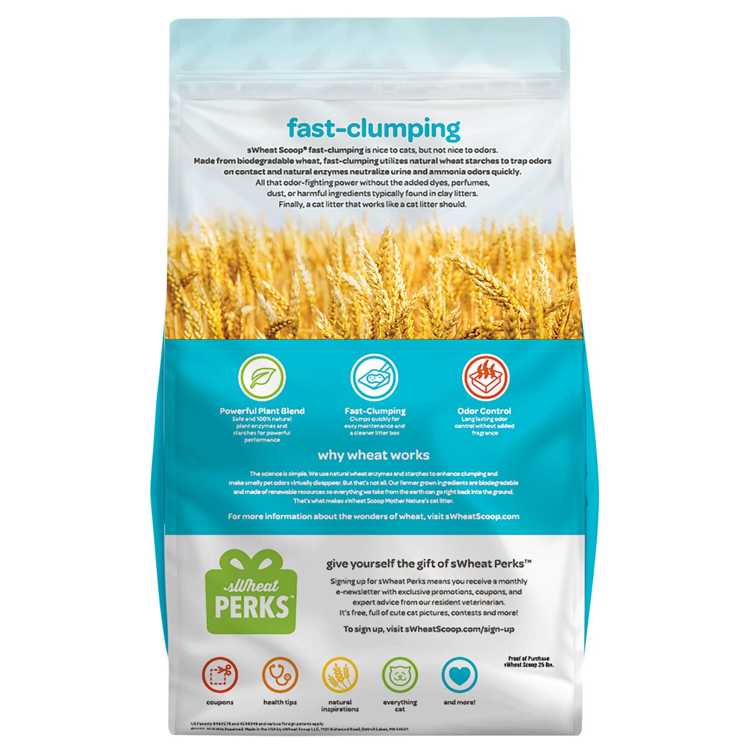 Wheat litter top for cats