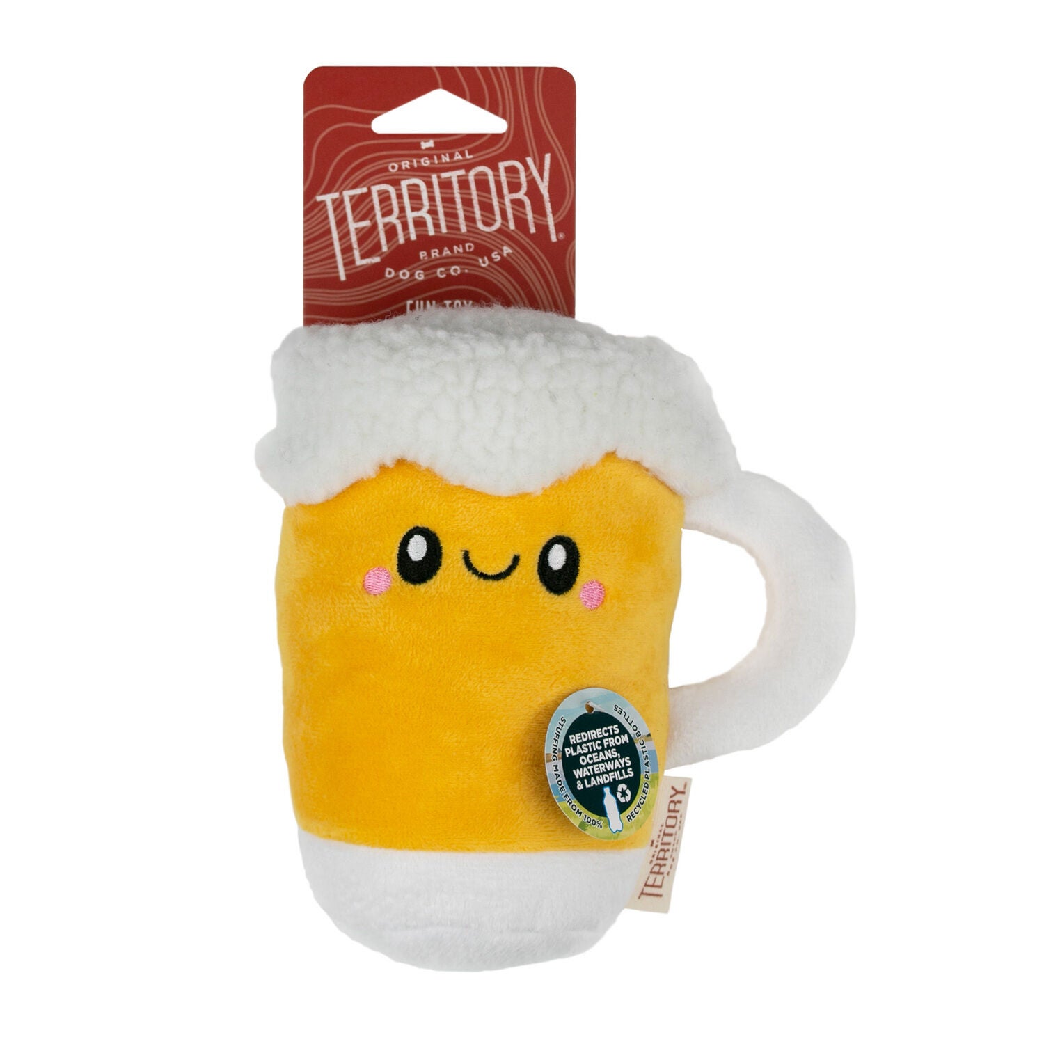 Territory Beer With Squeaker Dog Toy, 7"