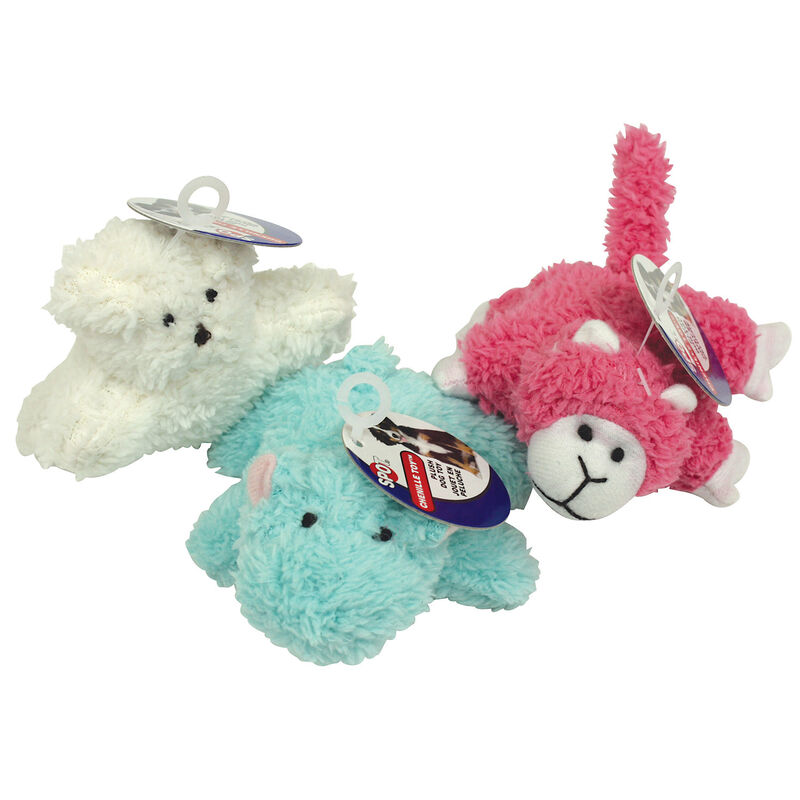 Spot Puppy Chenille Plush Dog Toy, Assorted Colors