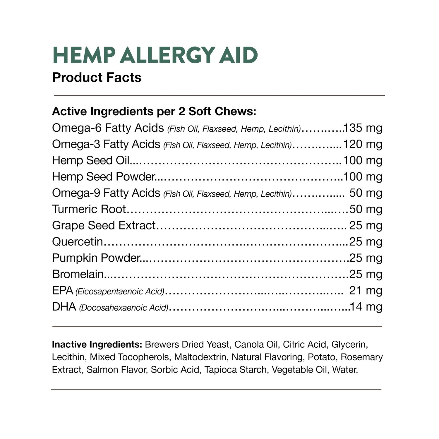 Naturvet Hemp Allergy Supplement Cat Soft Chews, 60 Count