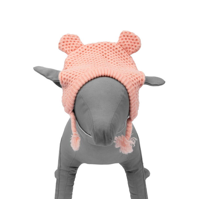 Pink Bear Ears Knit Hat image number 1