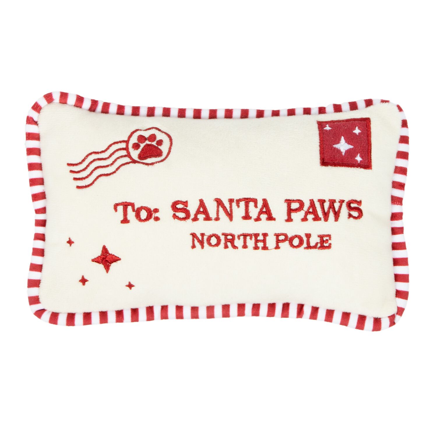 Aristopet White Letter To Santa Paws Plush Dog Toy