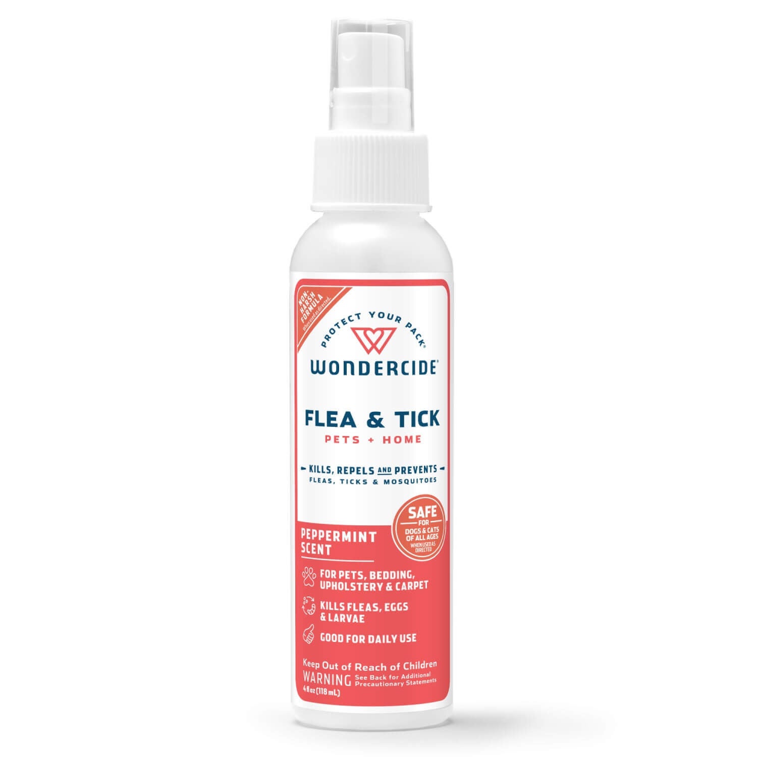 Wondercide Flea, Tick & Mosquito Control & Repellent Spray For Dogs, Cats & Home, Peppermint-16Oz