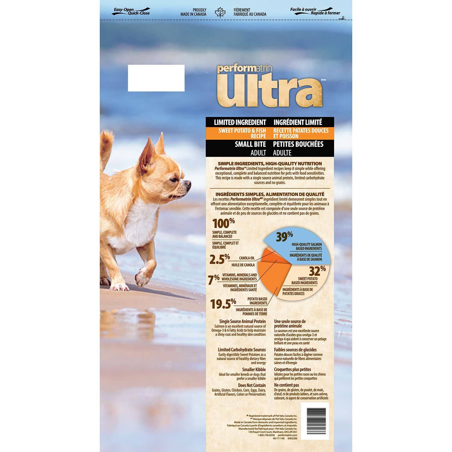 Performatrin Ultra Limited Ingredient Sweet Potato & Fish Small Bite Adult Dry Dog Food