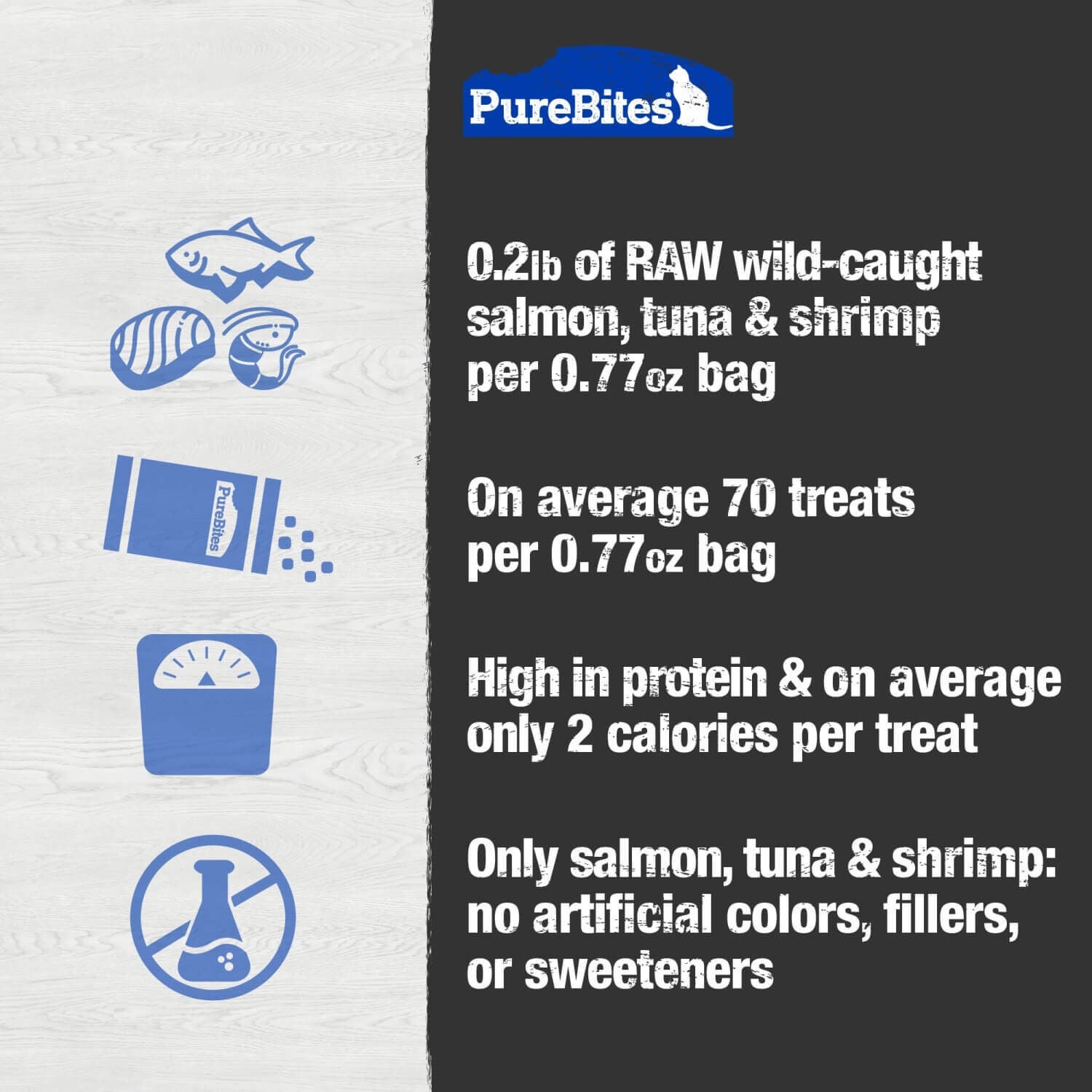 Purebites Freeze Dried Cat Treats, Ocean Medley, .77Oz