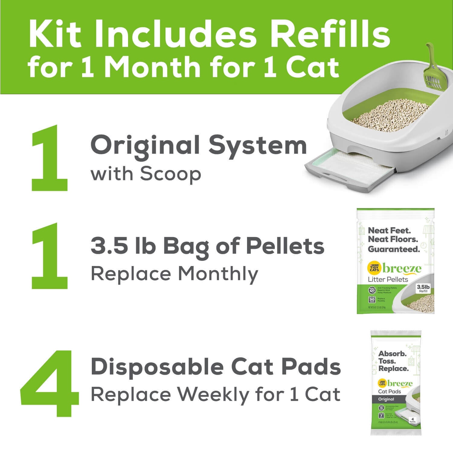 Breeze Cat Litter System Starter Kit 1ea Pet Supermarket