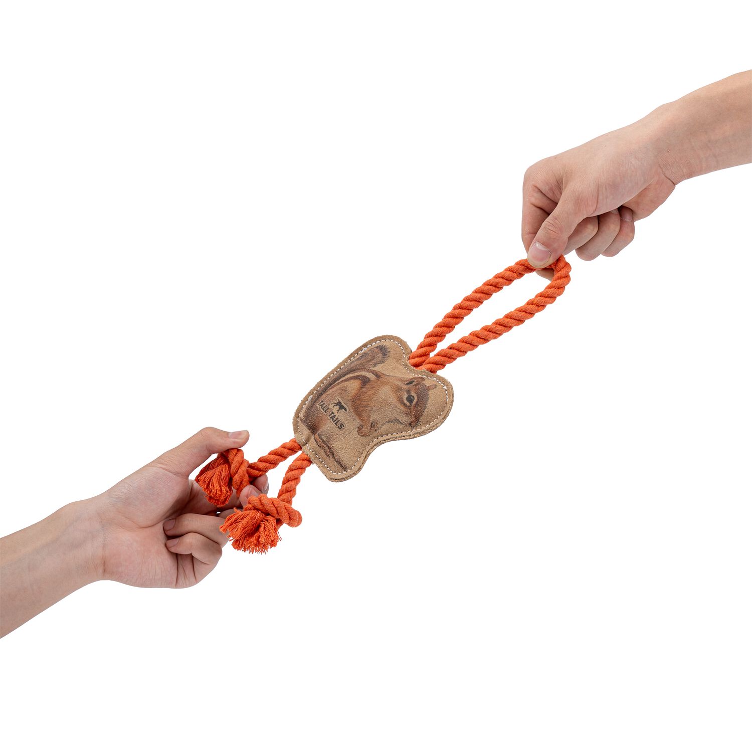 Tall Tails Natural Leather Chipmunk Tug Dog Toy, 12-Inch