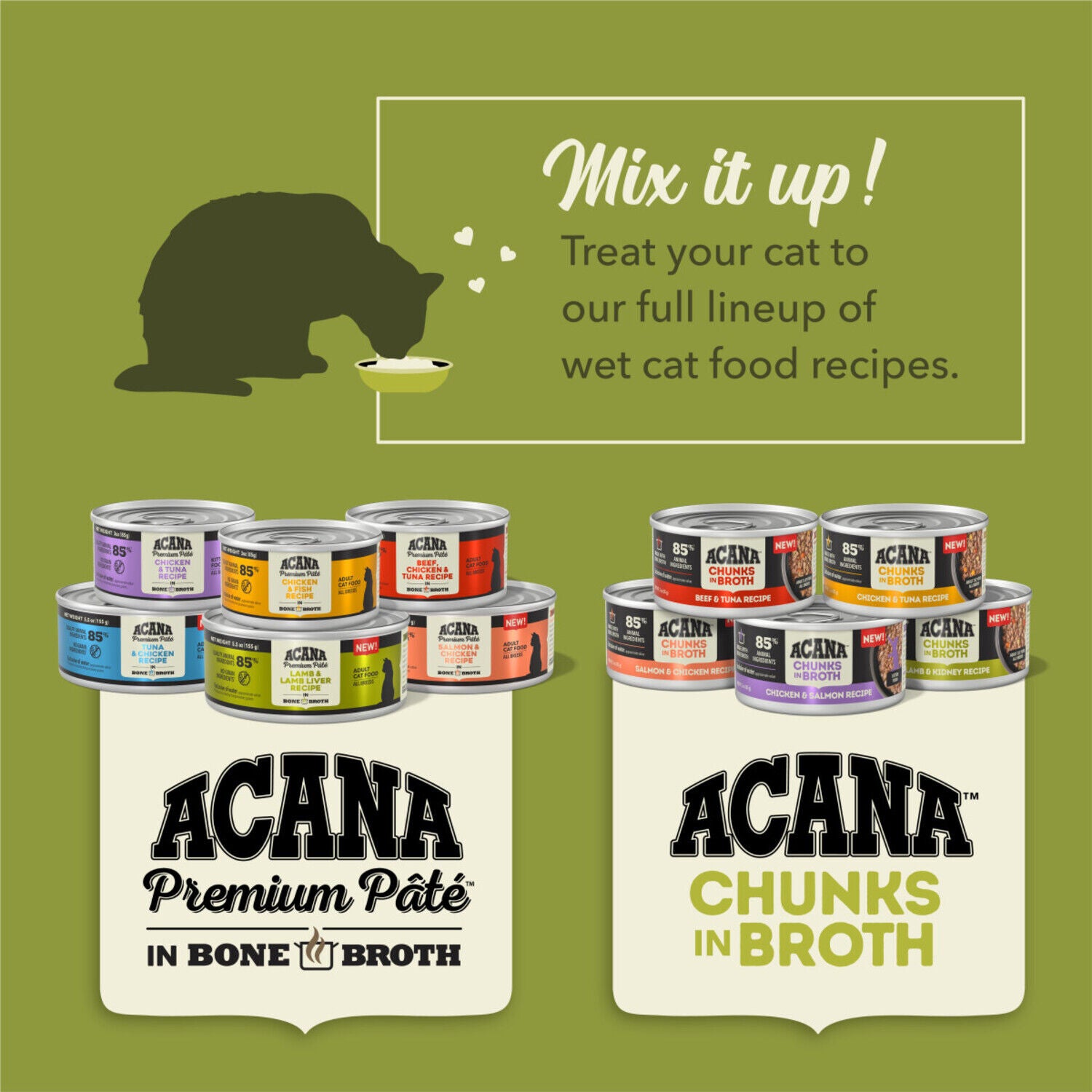 Acana Chunks In Broth Wet Cat Food, Lamb & Kidney Recipe, 3-Oz Pack Of 12