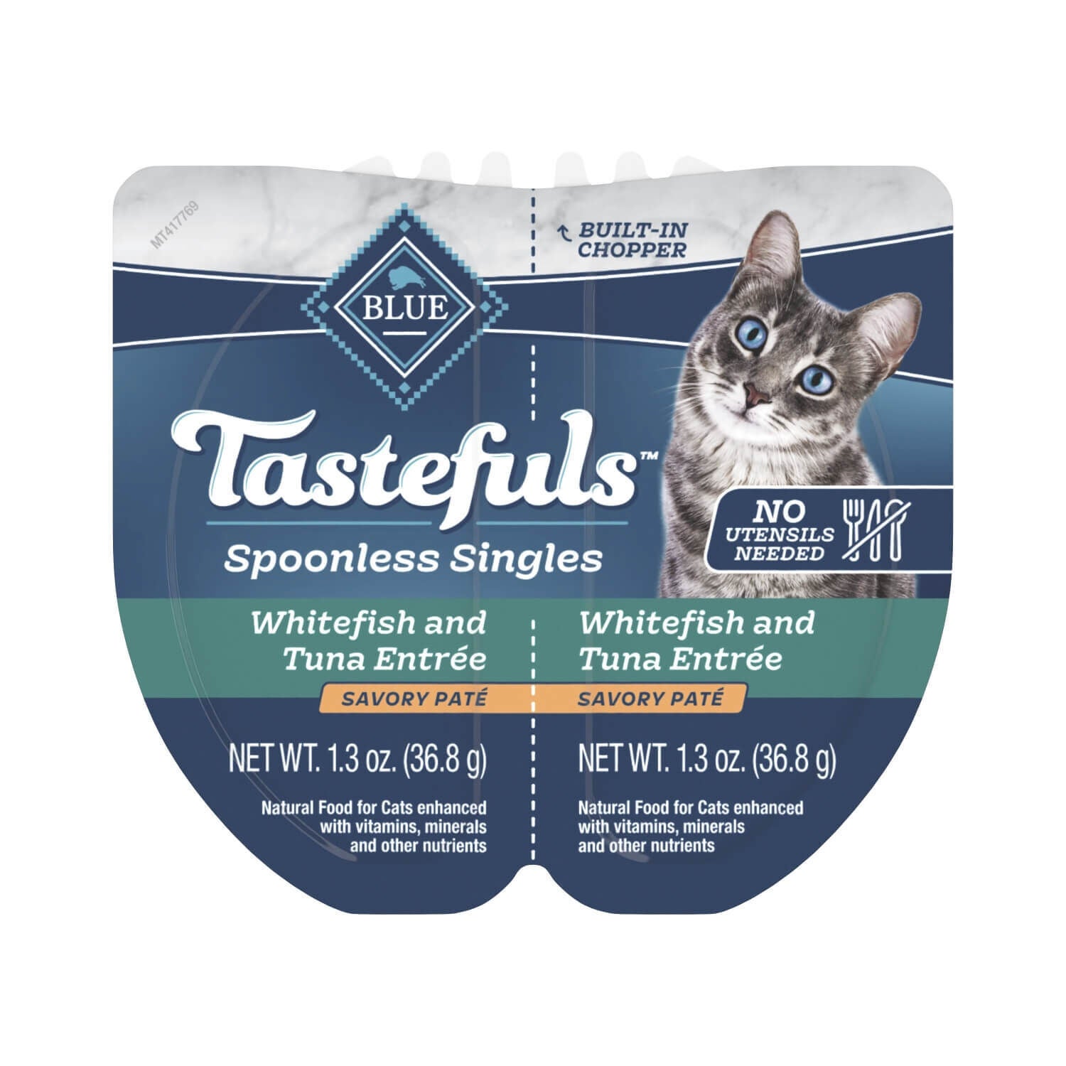 Blue Buffalo Tastefuls Ocean Fish & Tuna Entr&eacute;e Pate Wet Cat Food, 3-Oz.