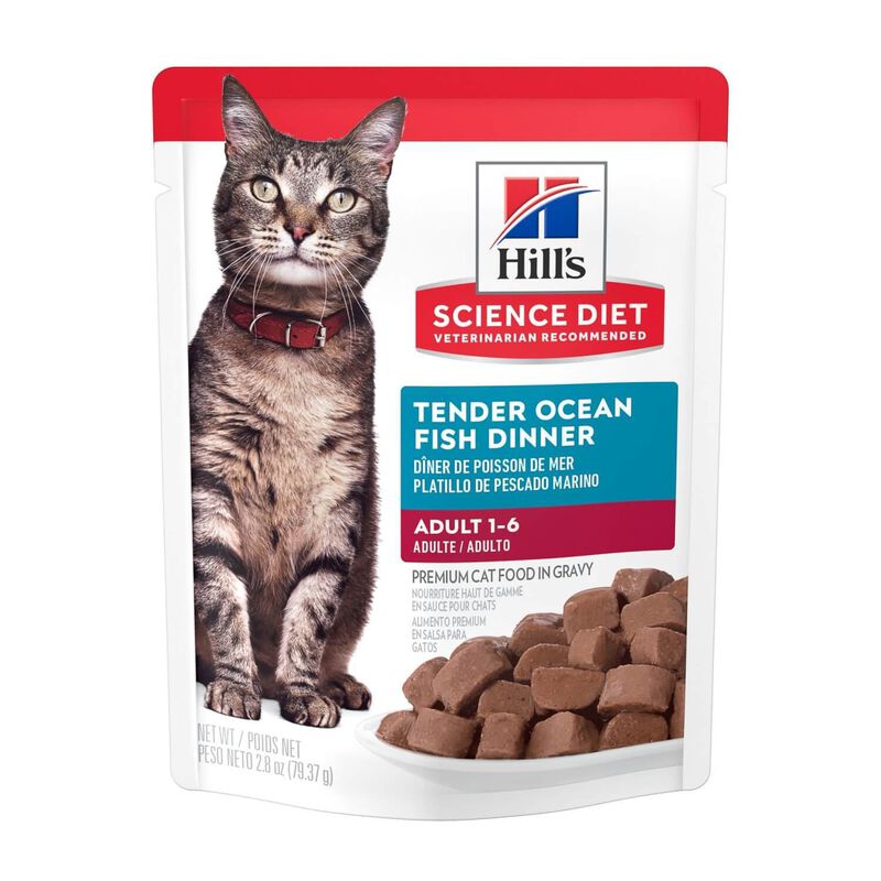 Tender Ocean Fish Dinner Adult Cat Food Pouches image number 1