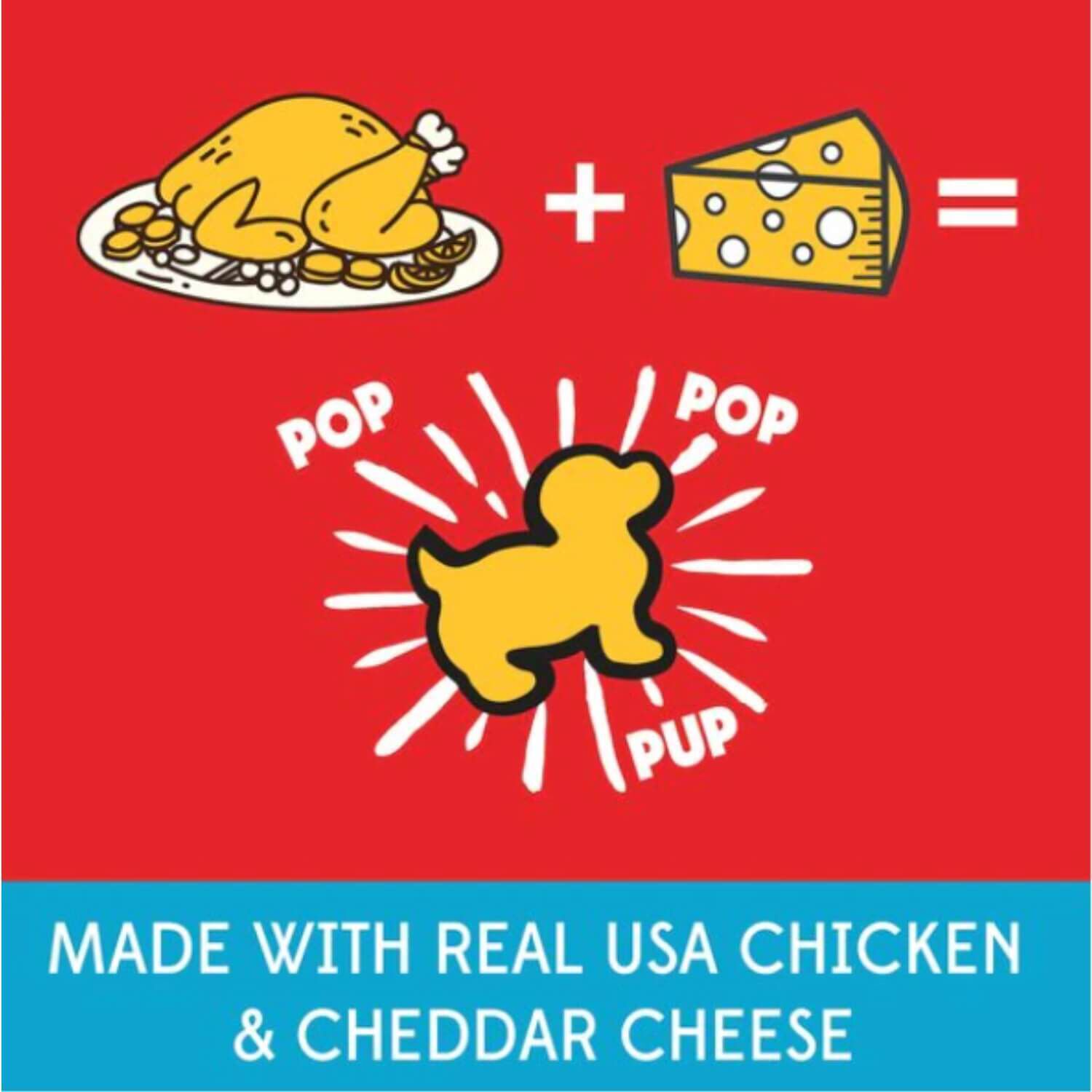 Pupcorn Plus Chicken & Cheddar Cheese Low Calorie Dog Treats