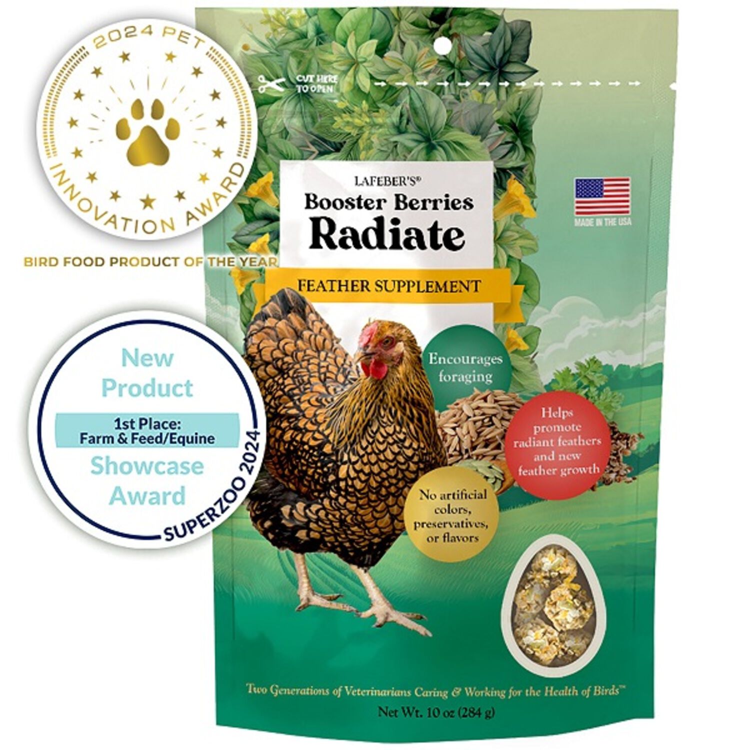 Lafeber Booster Berries Radiate Chicken Food Supplement, 10Oz