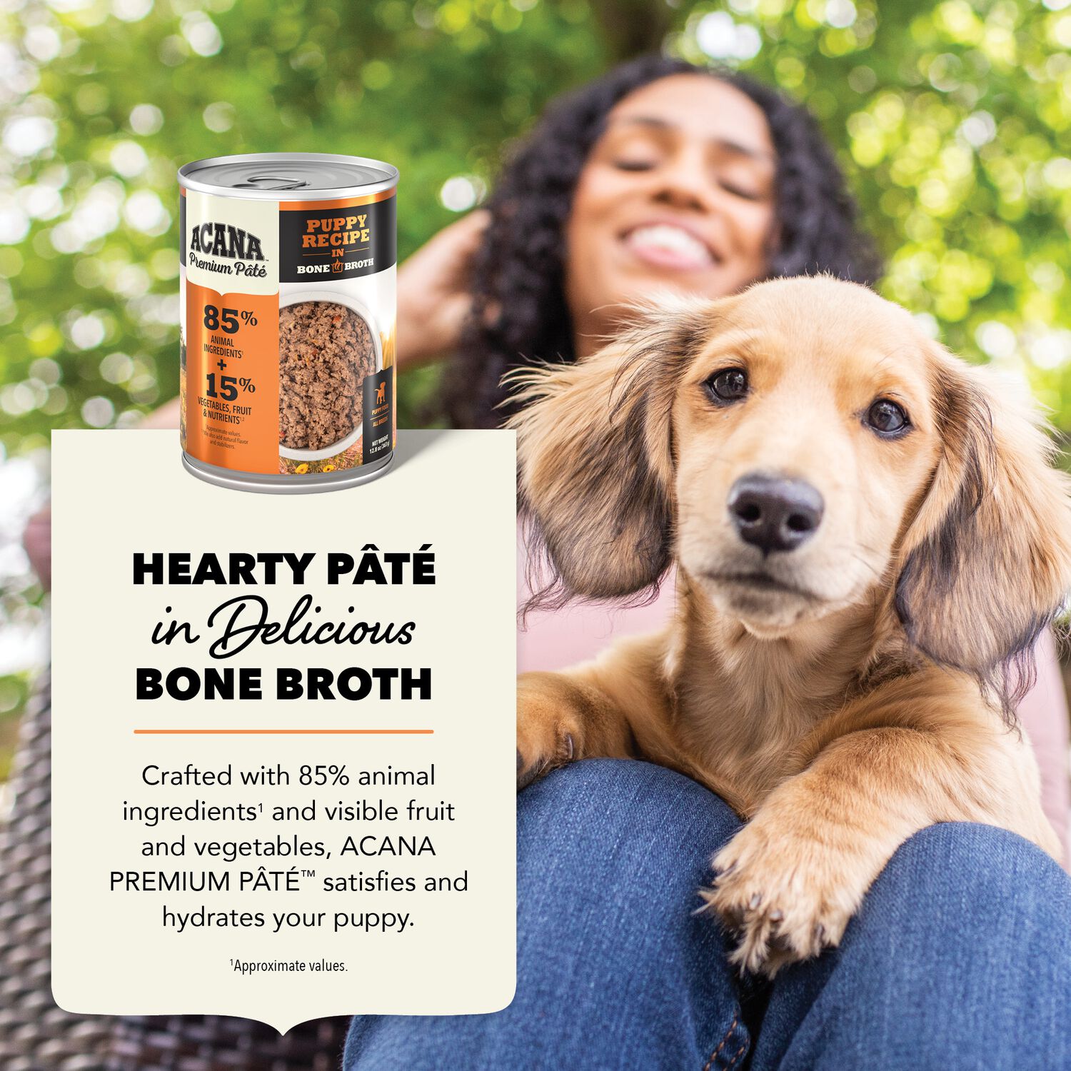 Acana Premium Pate In Bone Broth, Puppy Formula Wet Dog Food, 12.8-Oz