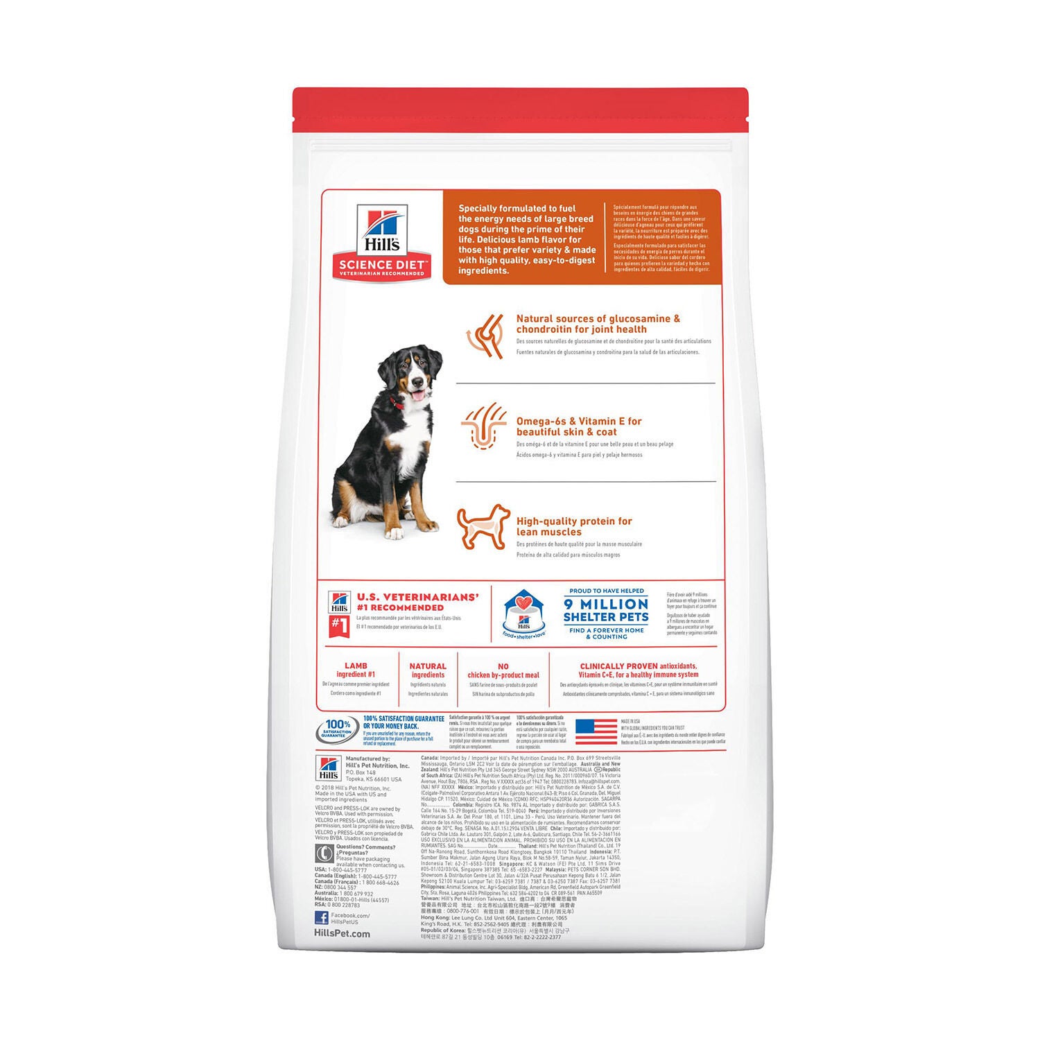 Hill S Science Diet Adult Large Breed Lamb Meal Brown Rice Recipe Dry Dog Food