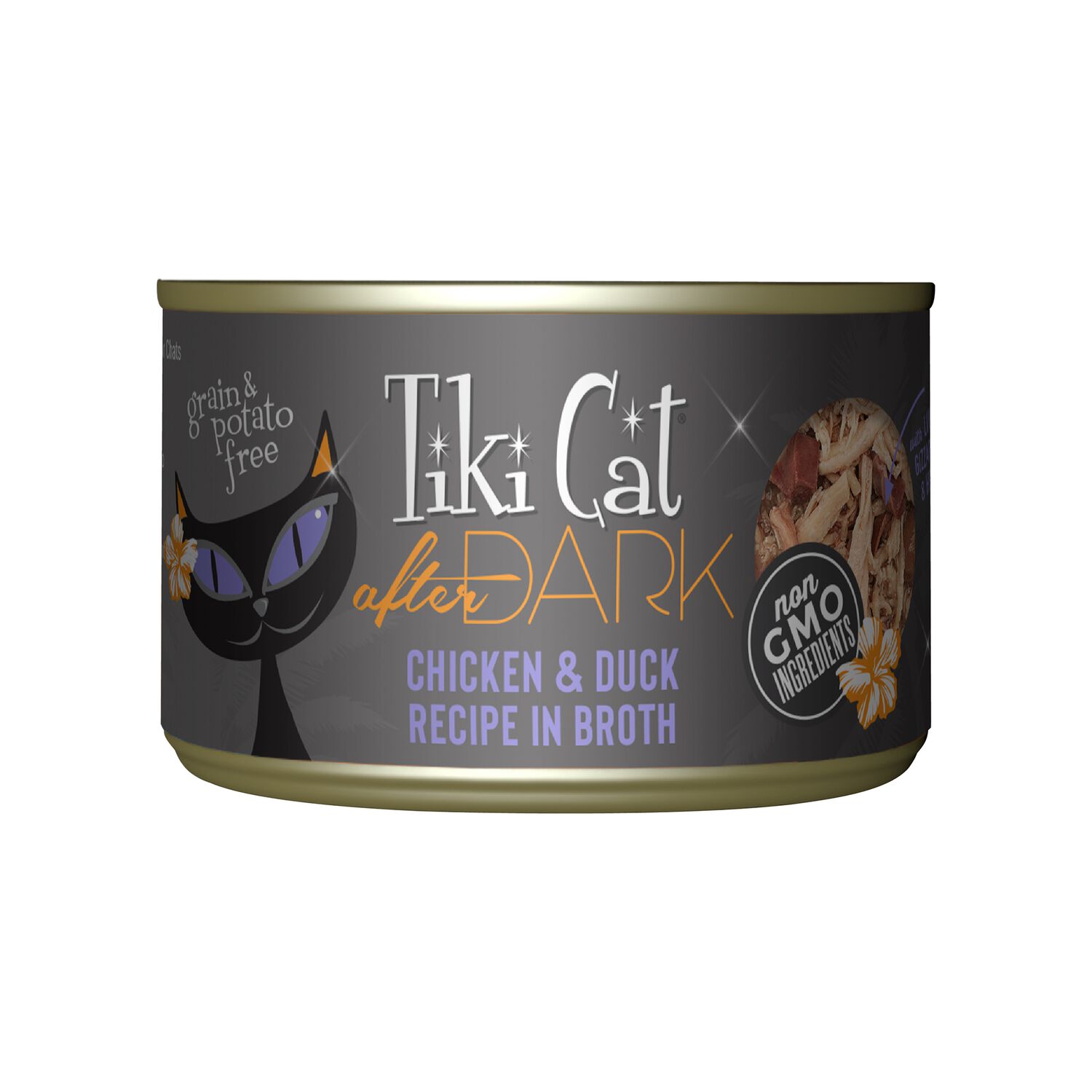 Tiki Cat After Dark Whole Foods Wet Cat Food, Chicken & Duck, 5.5-Oz Can